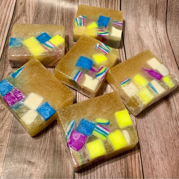 Hand Crafted Other - Sold out- Hand crafted artisan translucent soap with vibrant color embeds